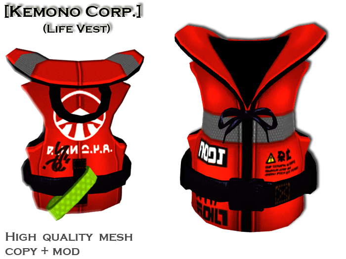 Second Life Marketplace [Kemono Corp.] Life Vest